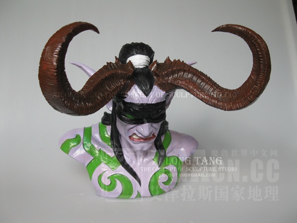 玩家米隆自制伊利丹头像雕塑nga玩家社区