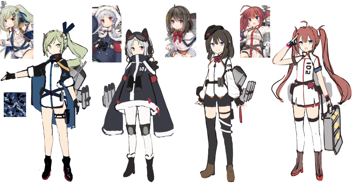 [分享]四大金刚的一些废稿(乘着海军节一起放一下 NGA玩家社区