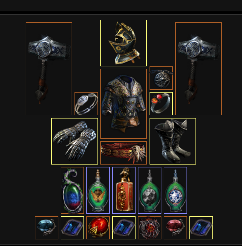 BD探讨] 元素使双雷锤CWC (更新1秒T17第三阶段+五军视频)，伤害秒转T17阶段不出爆炸或召唤，200%血量，可硬吃砸地板(施工中) 178