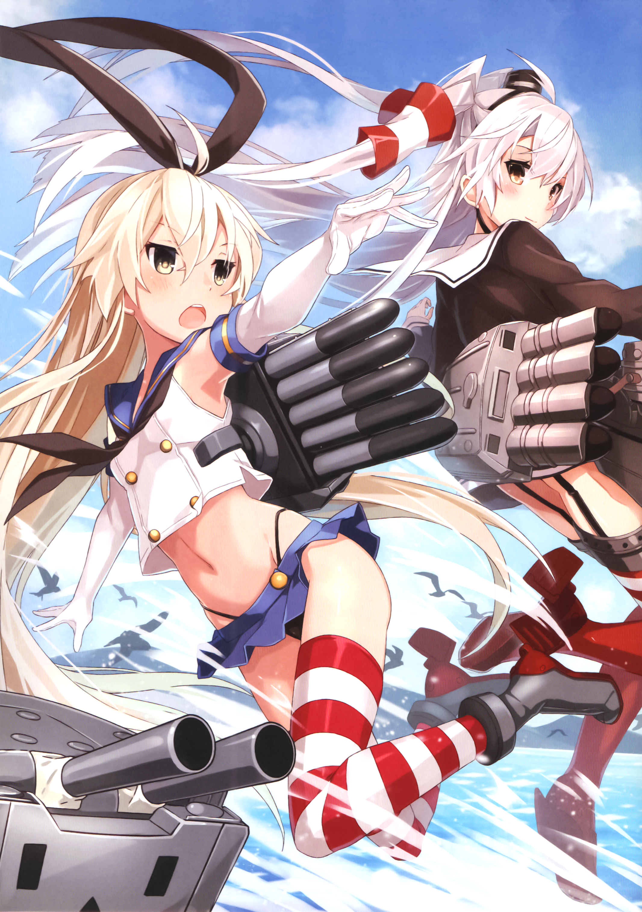 舰colle] [随便瞎扫扫] [岛风+天津风] [ひつじ缶(小鳥遊啓)] 天+