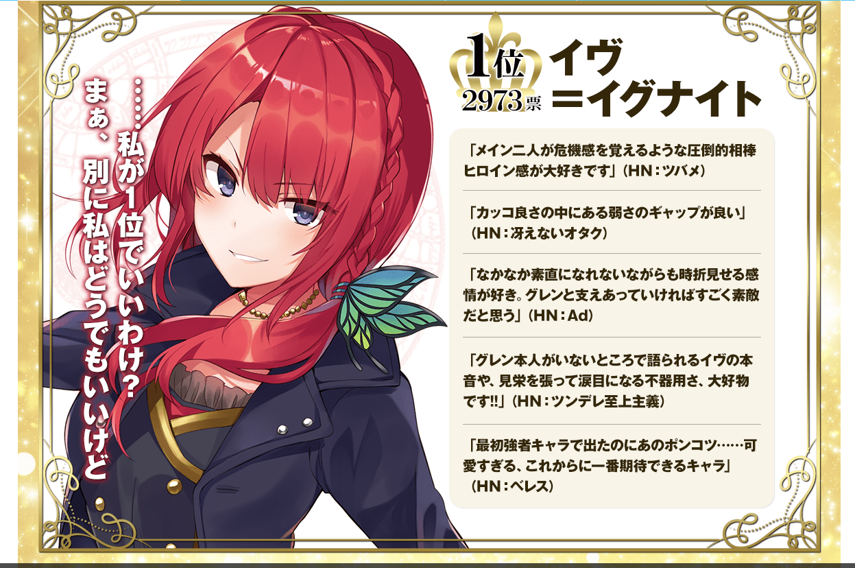 小报 不正经魔术讲师与禁忌教典人气投票结束了 伊芙以很小的优势力压露米娅成为第一 Nga玩家社区