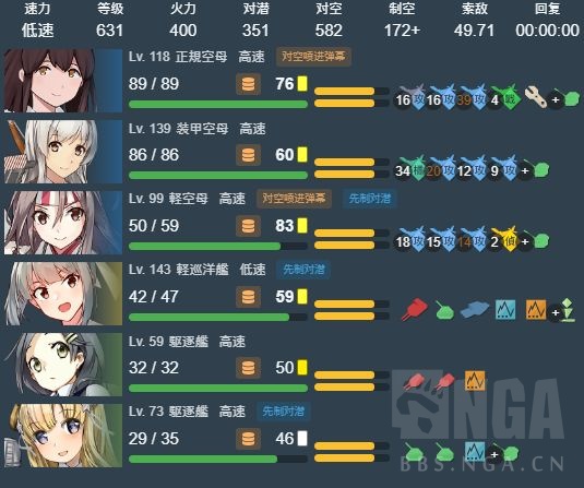 舰colle 关于50补给和12次4 X周常的出击配置nga玩家社区