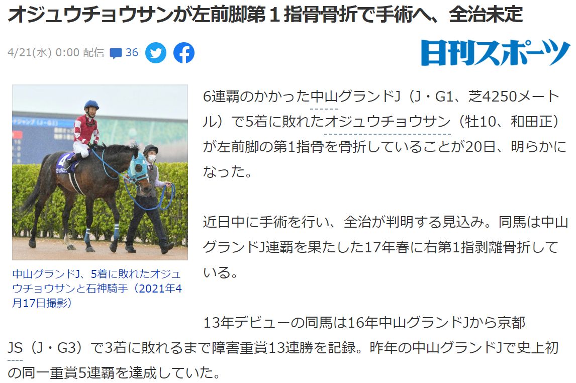 闲聊杂谈 オジュウチョウサン同一g1六连霸挑战失败 别再跑了 安心入种马吧nga玩家社区
