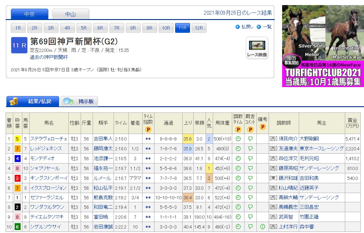 现实考证 没有皋月赏冠军和德比冠军的经典三冠赛 2021年10月24日 菊花赏nga玩家社区