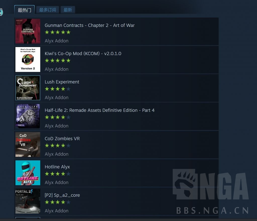 攻略心得 Half Life Alyx 通关才是游戏的开始 Alyx创意工坊mod地图推荐nga玩家社区