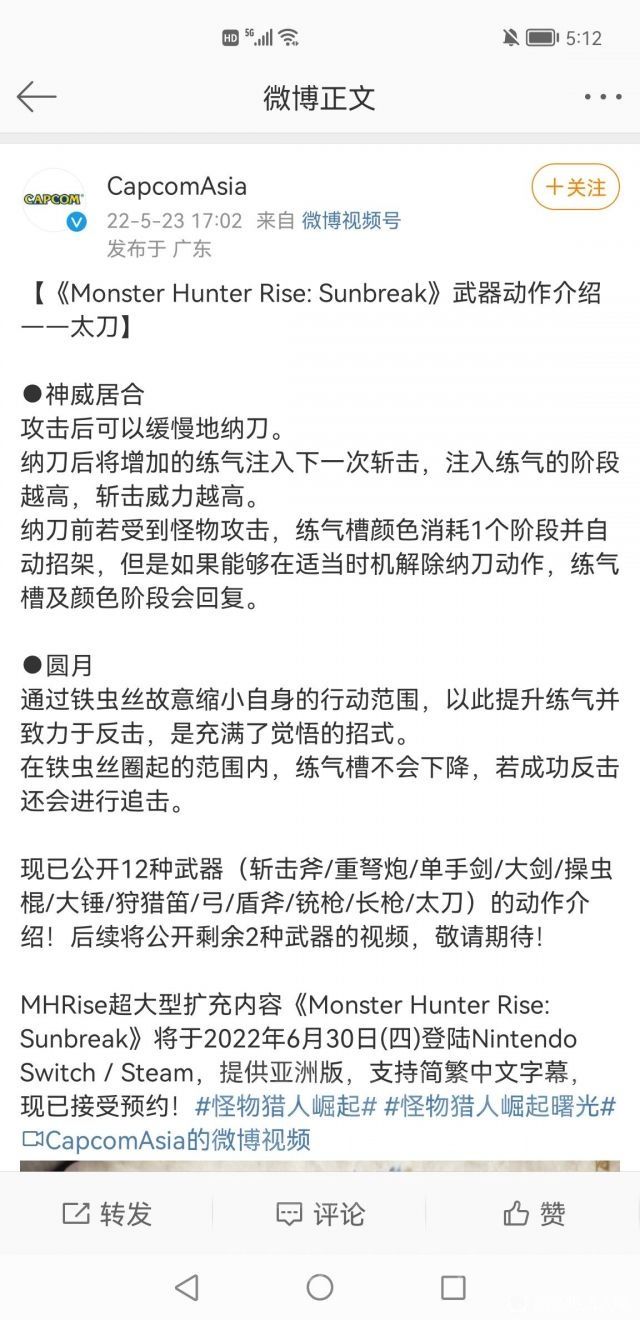 Rise 太刀这个替换技翻译有差别178 Rise 太刀这个替换技翻译有差别178
