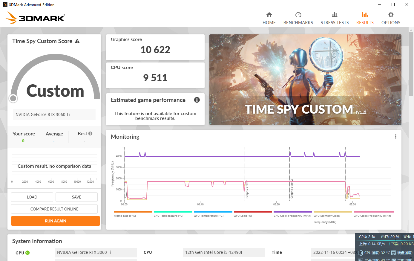 卡诺基3060ti降压超频作业178