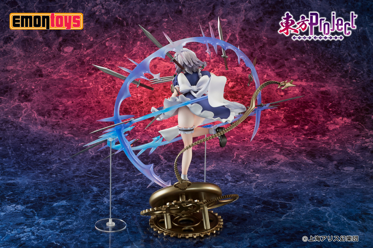 十六夜咲夜　1/7完成品フィギュア emontoys 東方Project」より十六夜咲夜の1/7スケールフィギュアが登場