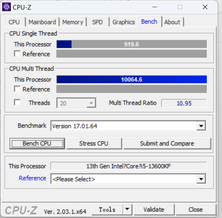 13700K默频跑CPU-Z,分数高还是低NGA玩家社区 13700K默频跑CPU-Z,分数高还是低NGA玩家社区