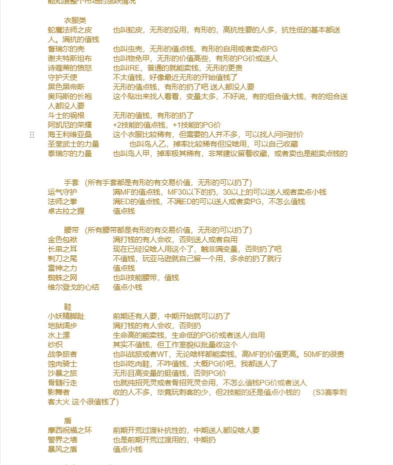 [攻略] [萌新向]物品价值判断查询 178