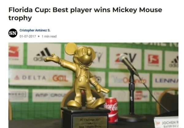 Florida Cup: Best player wins Mickey Mouse trophy