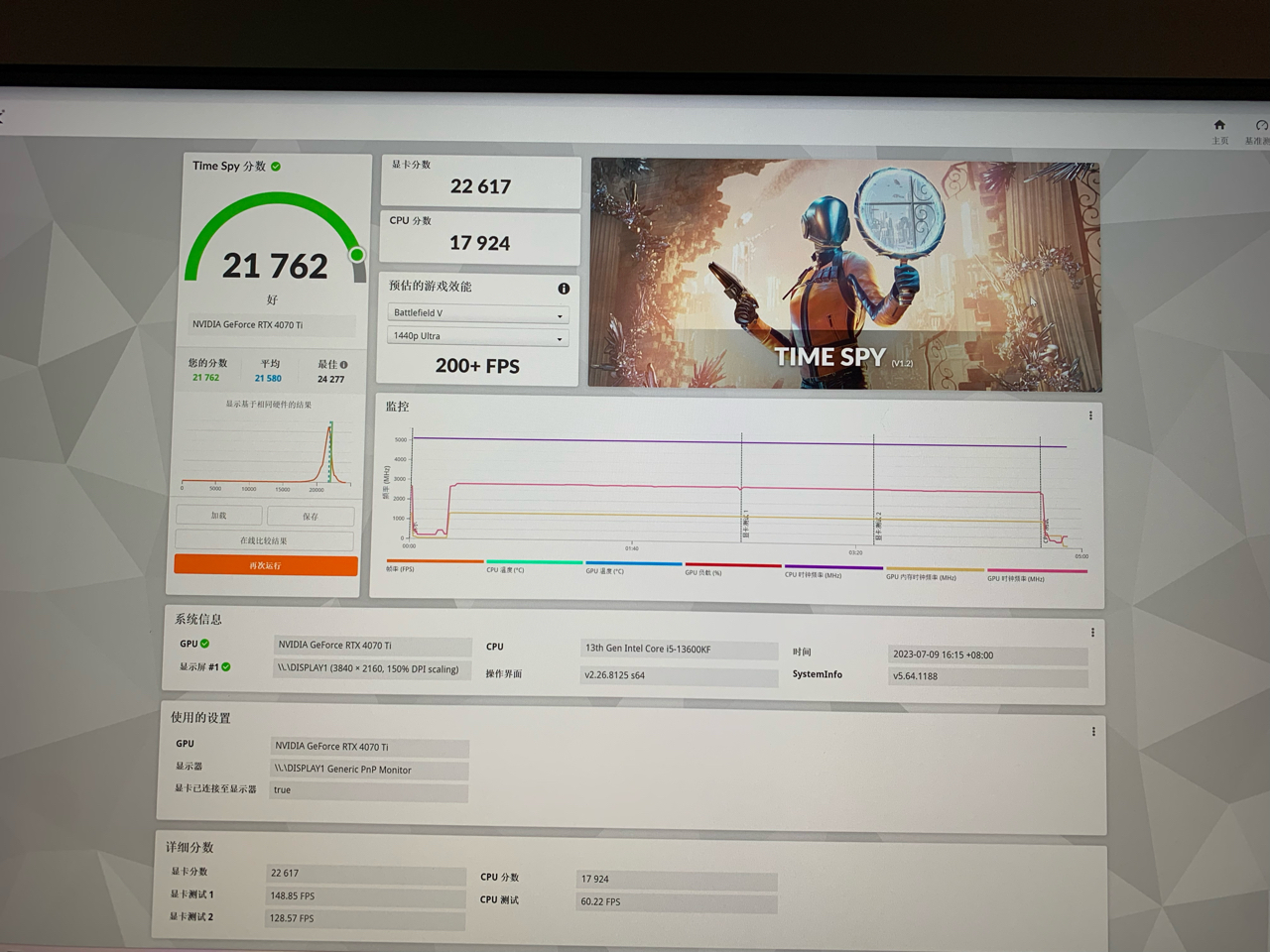 [硬件求助] 13600KF只在timespy下跑分不正常是啥情况