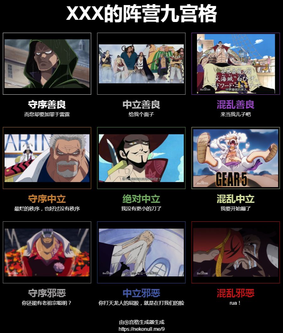 整了个海贼王九宫格178