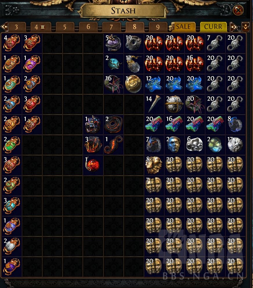 游戏杂谈] [3.24.1PN没削弱此策略]]财富余烬Manifested  Wealth收益测试帖，刷图3分钟，捡垃圾30分钟，单场地图竟然能捡500c ？ NGA玩家社区