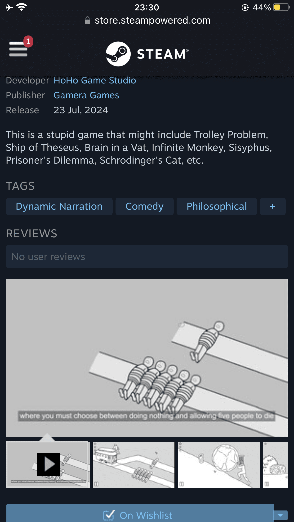 在- 人人都是哲学家《哲学梗模拟器》7月23日Steam发售参与回帖抽steam充值卡- 中的回复178