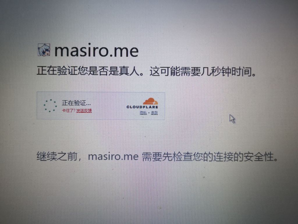 求助]真白萌真人验证是怎么回事，卡在这个界面一直转圈178