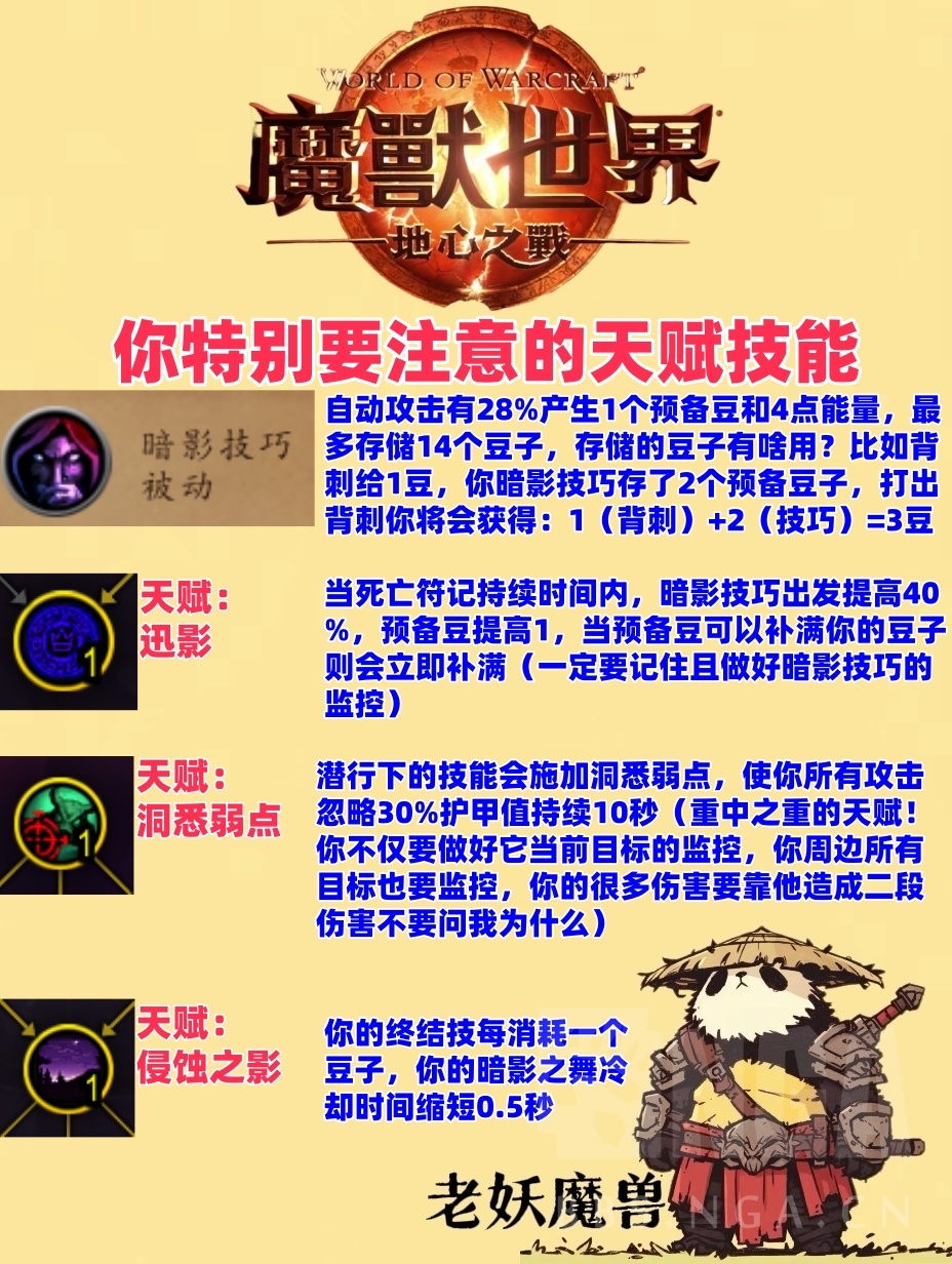 盗贼11.1前瞻大秘境，天赋、手法、宏、美化、属性思路分享(非教学) by老妖魔兽NGA玩家社区