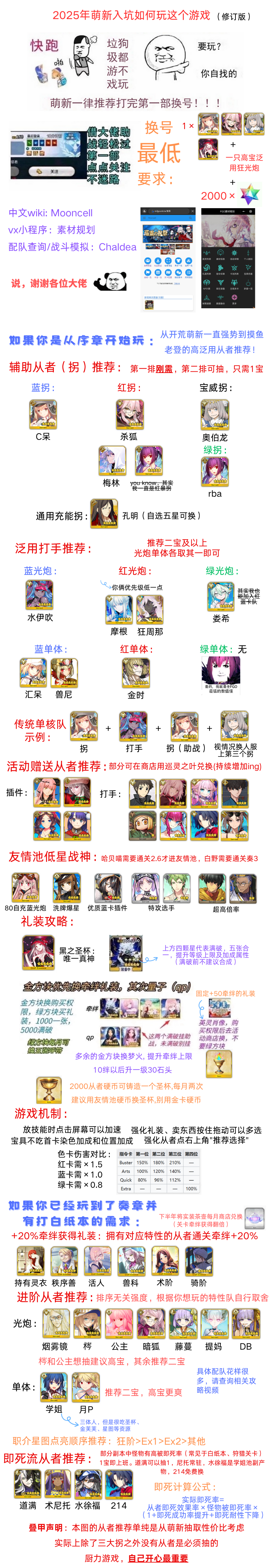 国服] 自制2025版fgo国服萌新入坑攻略一图流(大型更新) NGA玩家社区